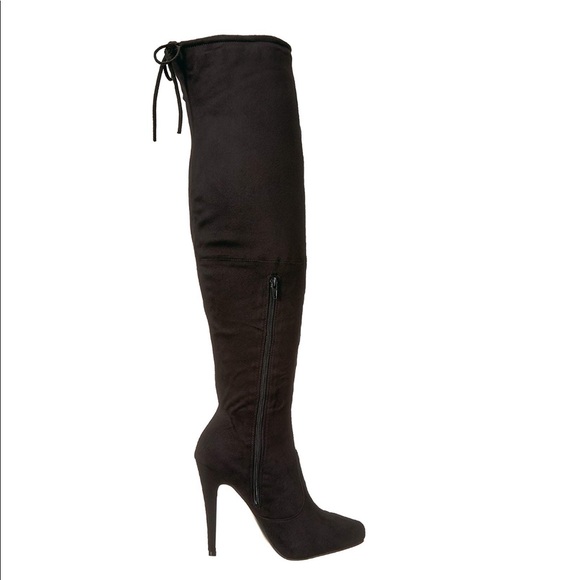 Thigh High Suede Boots - Picture 2 of 3